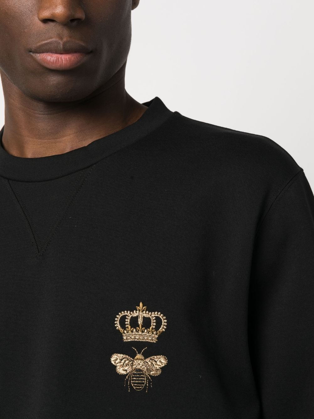 motif-embroidered jersey sweatshirt - 5