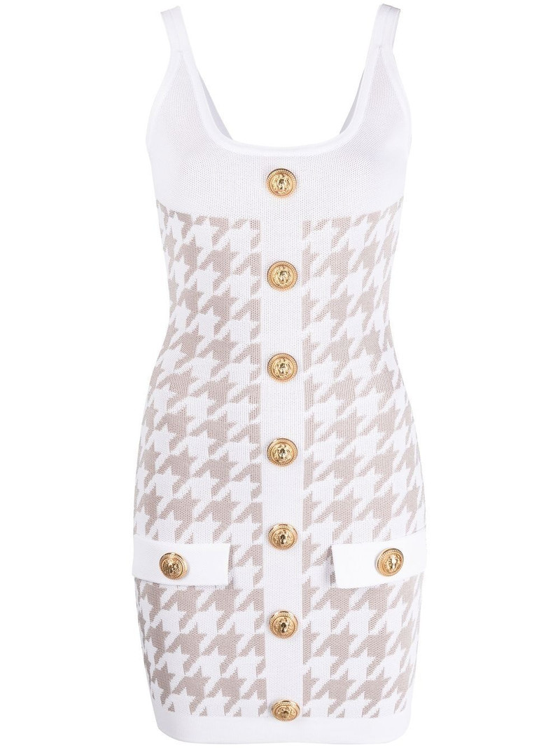 houndstooth sleeveless minidress 1