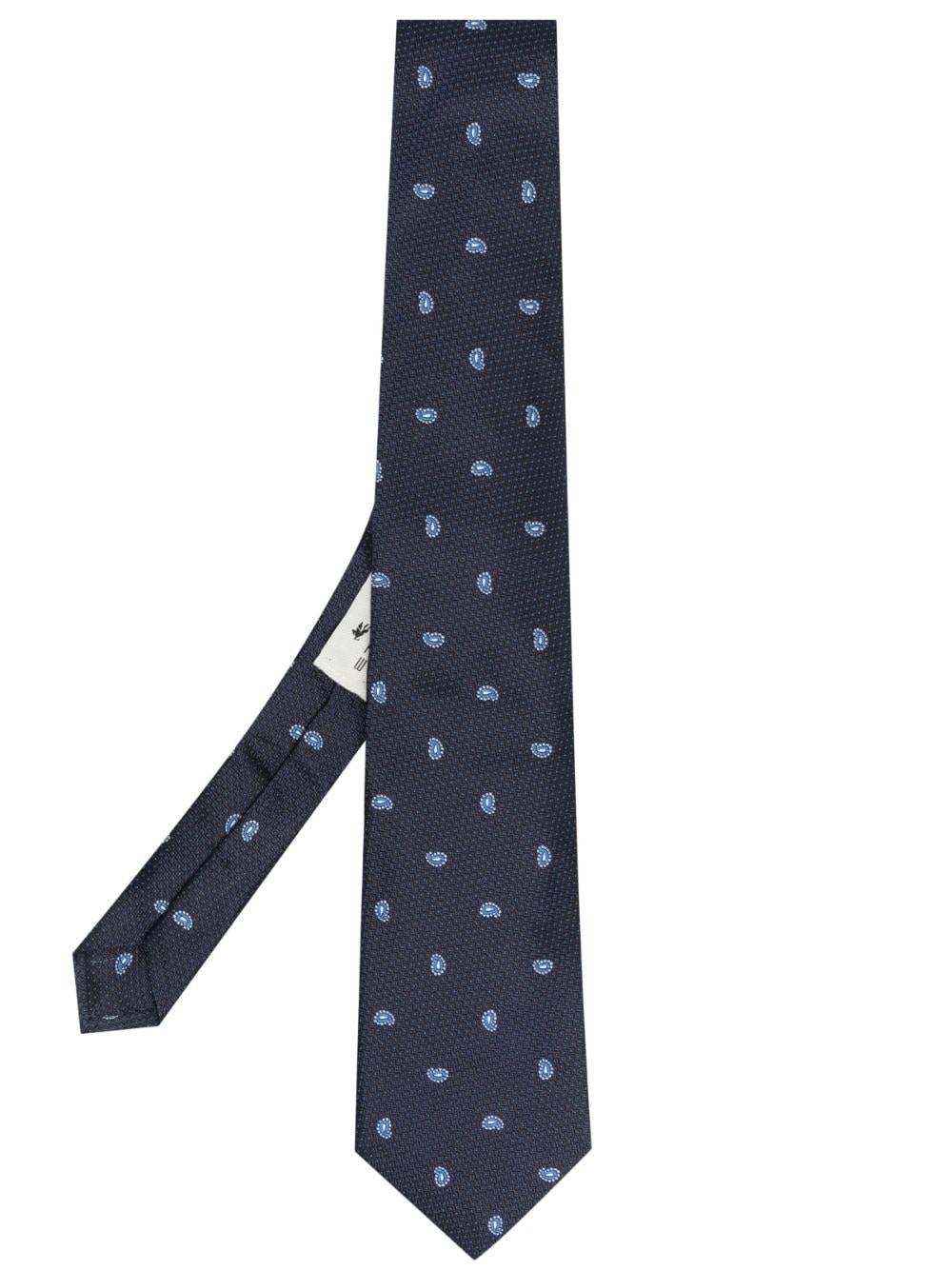 patterned-jacquard silk tie - 1