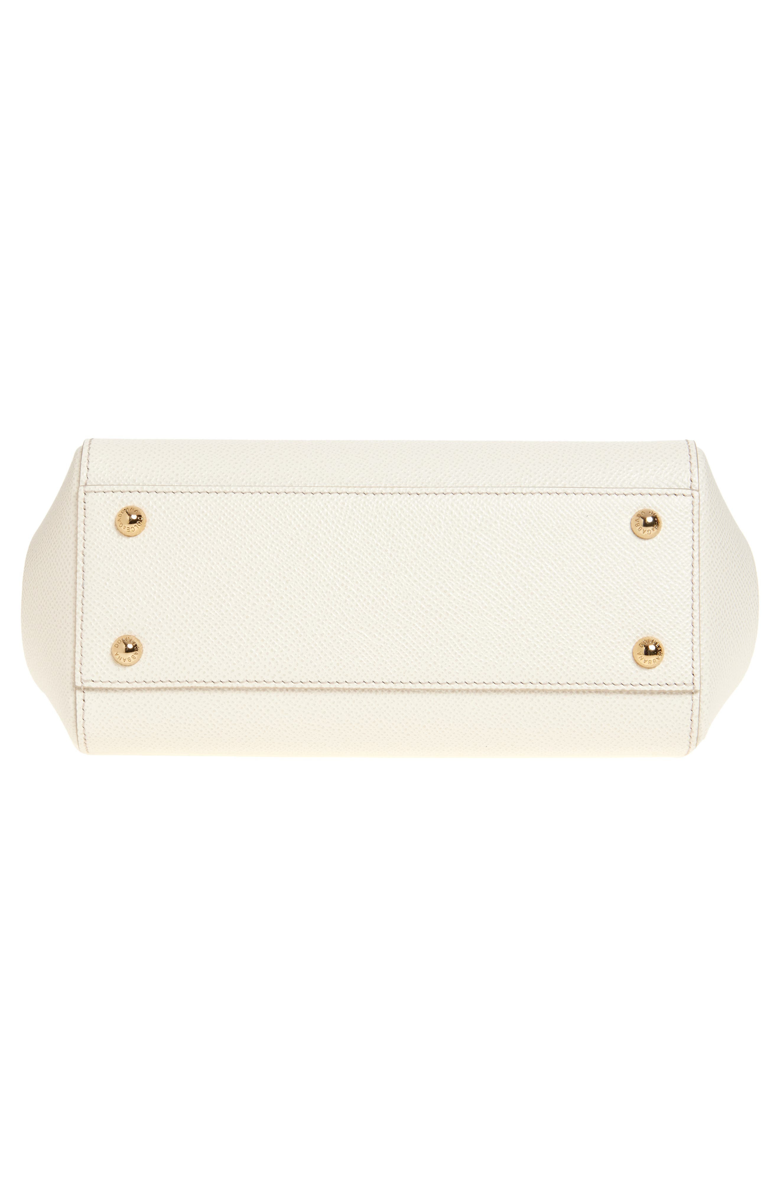 Dolce&Gabbana Medium Sicily Leather Top Handle Bag in 80001 White at Nordstrom - 7