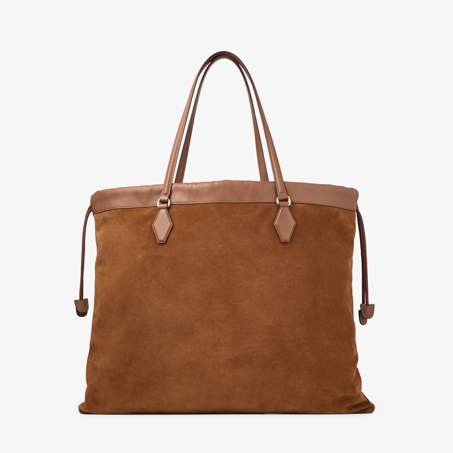 Drawstring Tote L
Tan Suede and Smooth Calf Leather Tote with Jimmy Choo Logo - 5