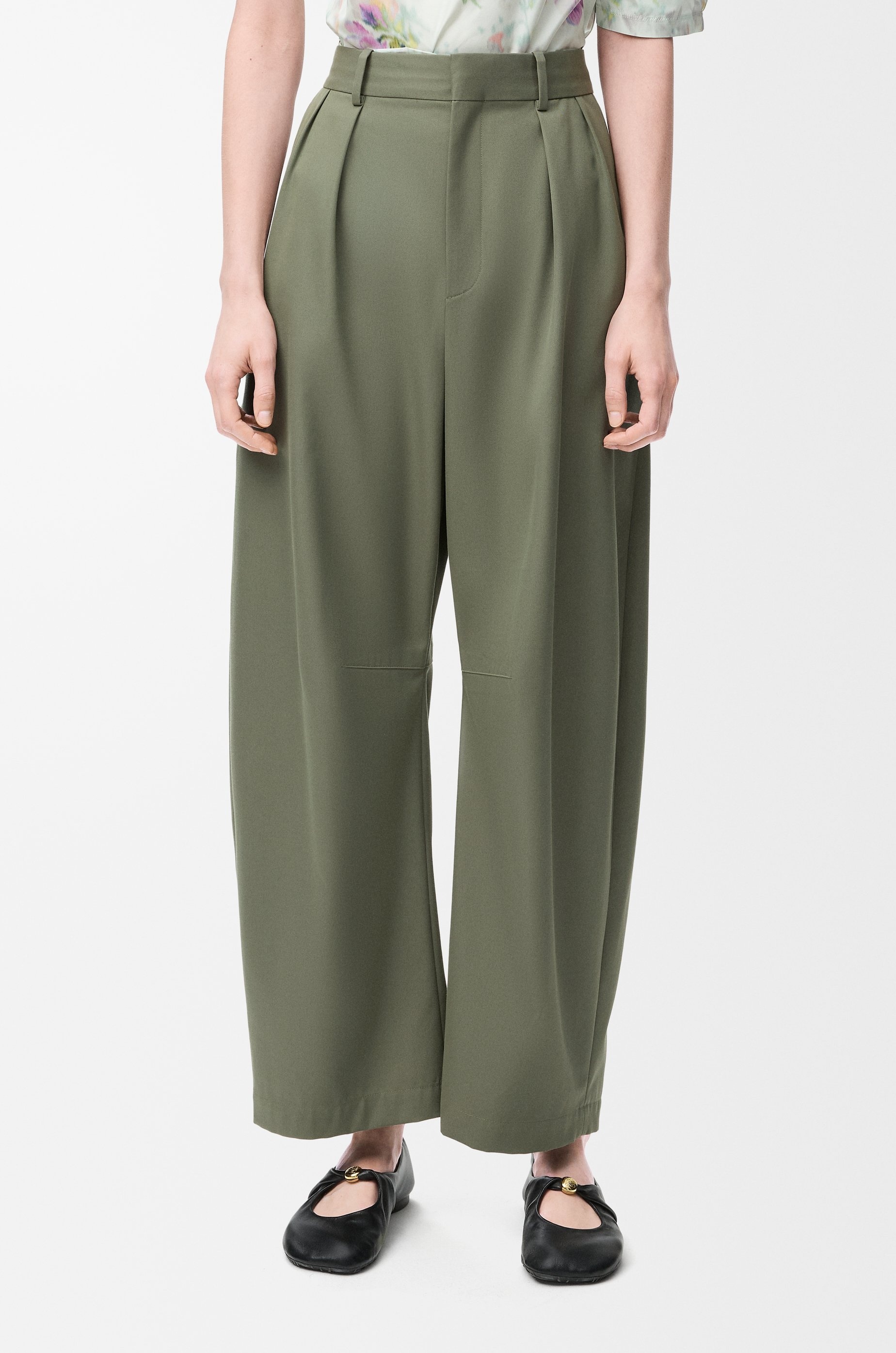 Barrel trousers in cotton and silk - 3