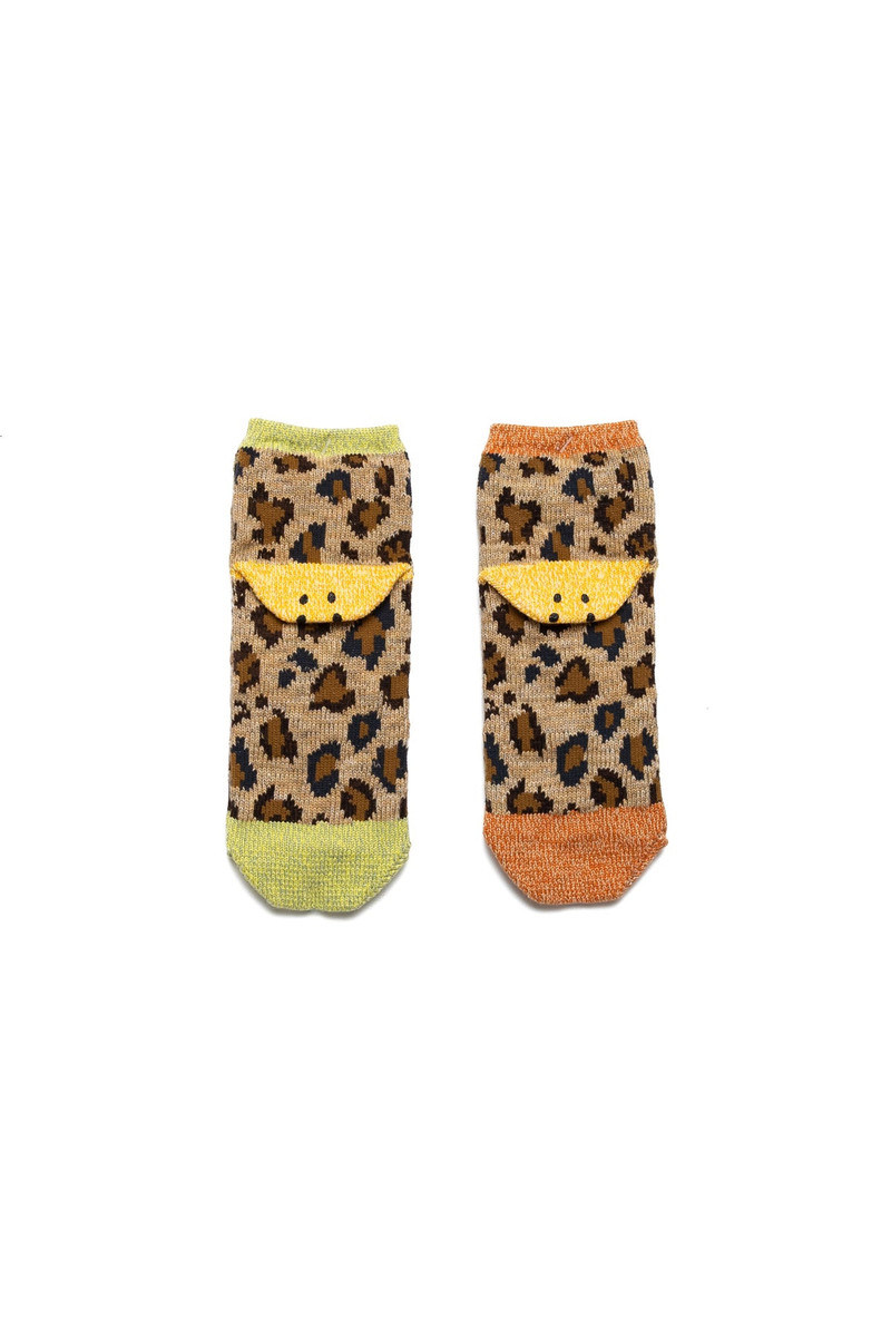 84 Yarns HAPPY Heel Leopard Ankle Socks 1
