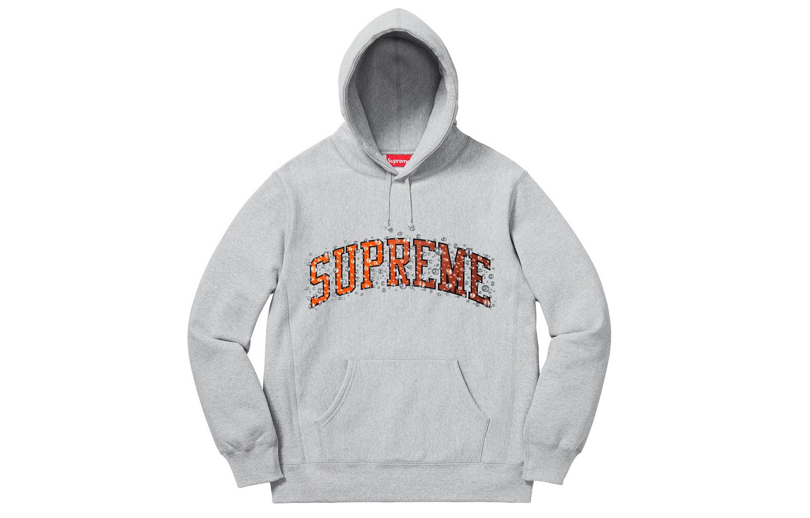 Supreme FW18 Water Arc Hooded Sweatshirt Heather 'Grey' SUP-FW18-200 - 2