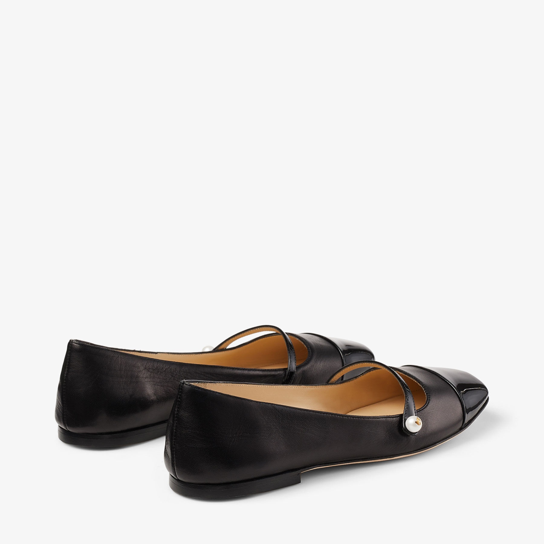 Elisa Flat
Black Nappa and Patent Leather Flats - 6