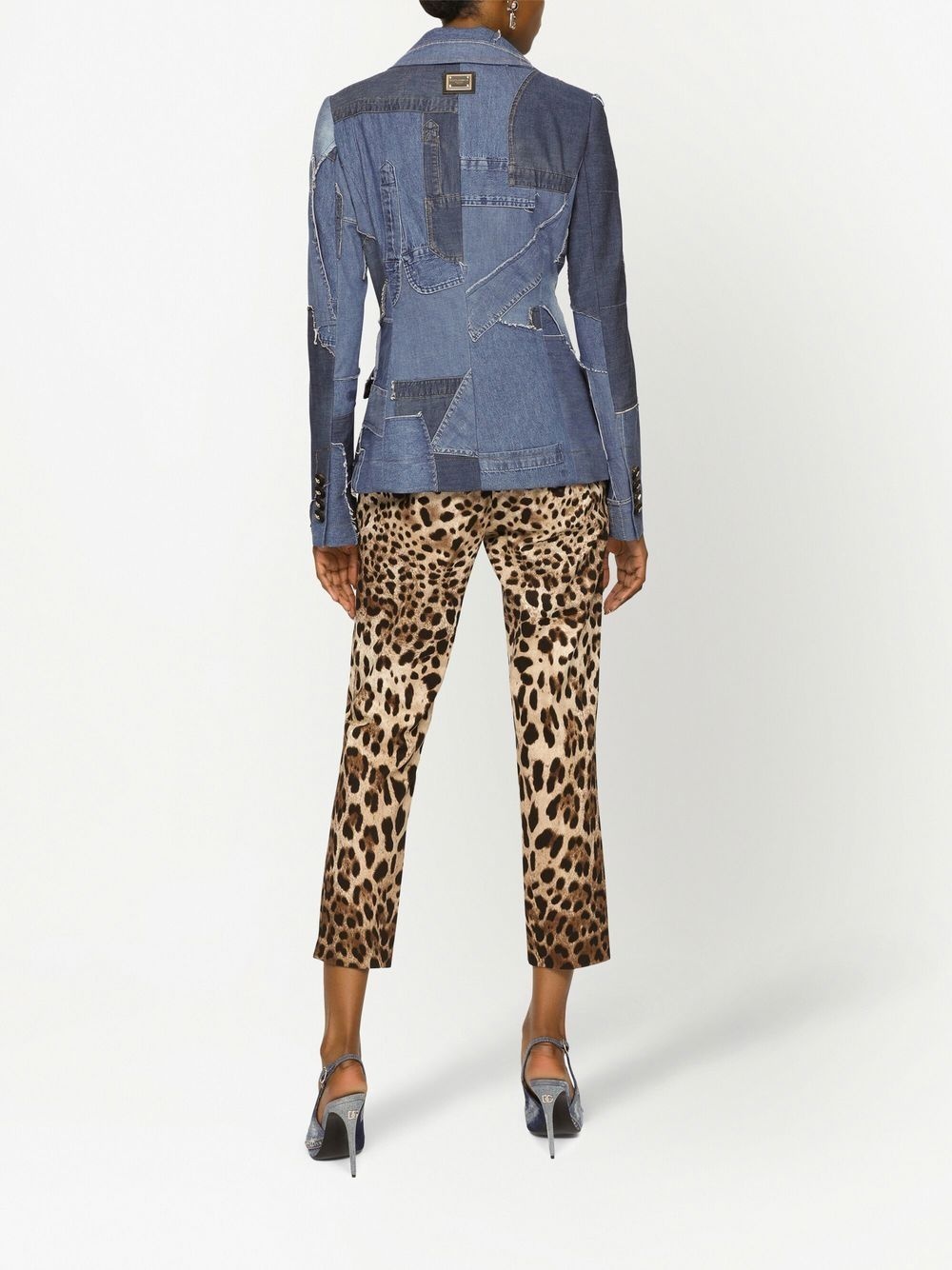 leopard-print cropped trousers - 4
