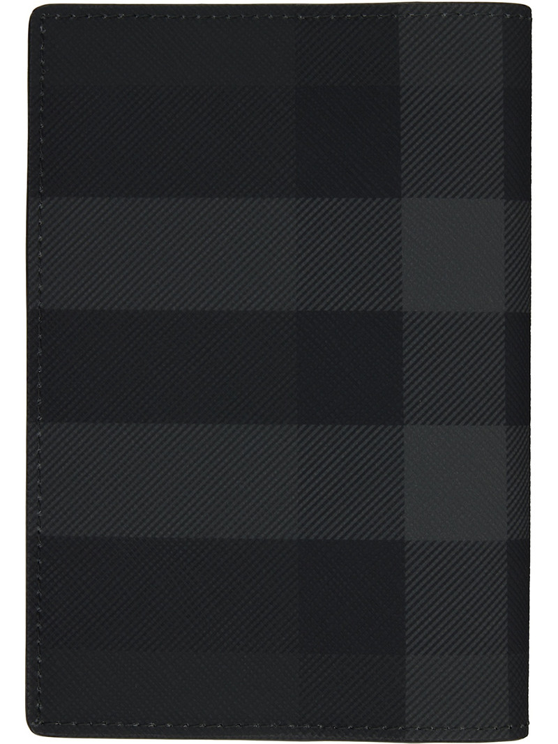 Burberry Black Check Passport Holder outlook