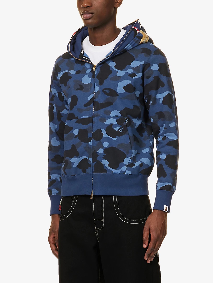 Shark camo-print cotton-jersey hoody - 3