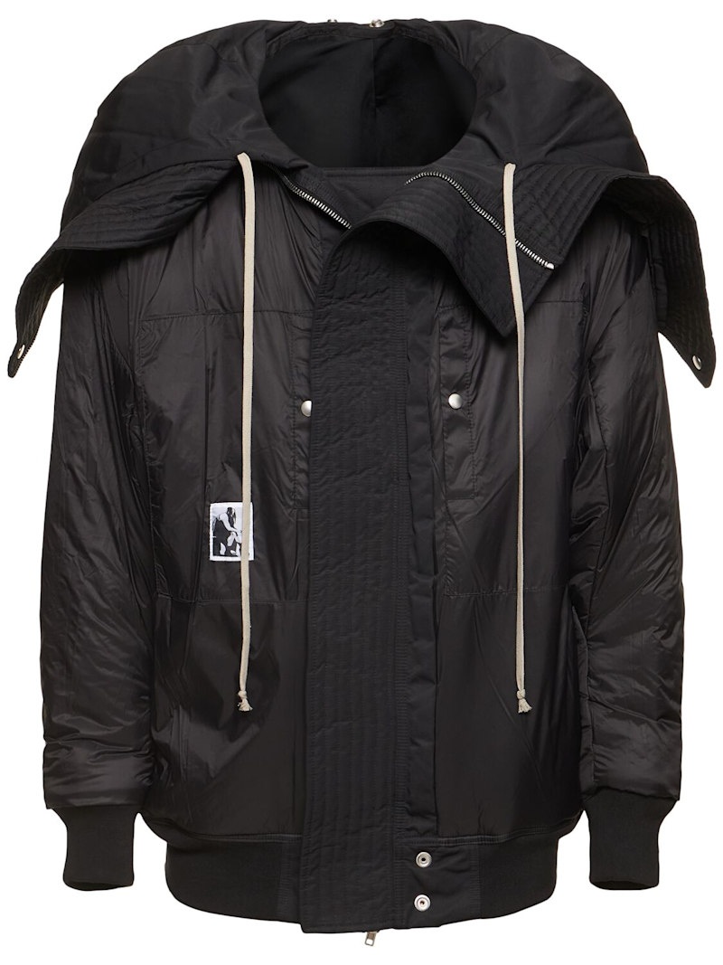 Hooded nylon bomber jacket - 4