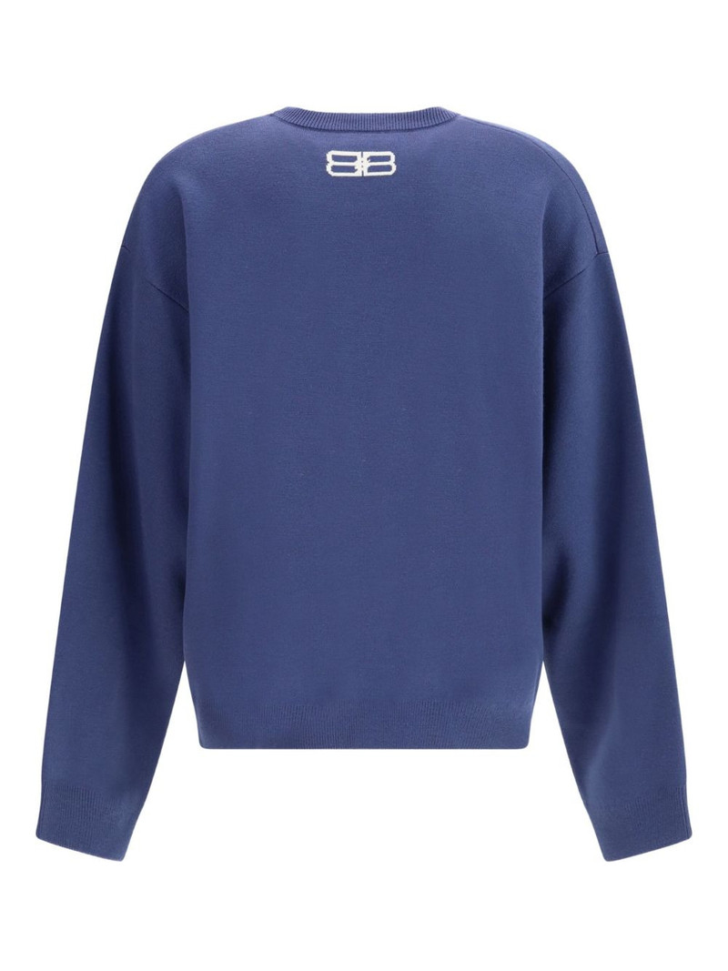 BALENCIAGA logo-print crewneck sweater outlook