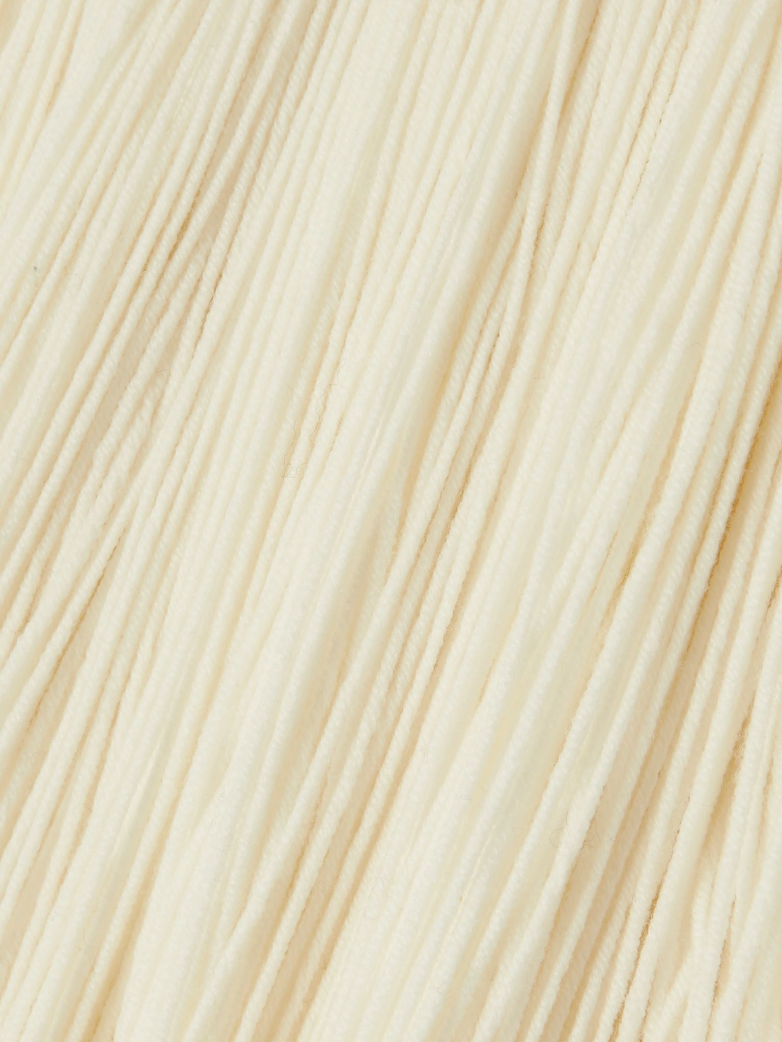 Fringed wool-blend turtleneck top White - 5