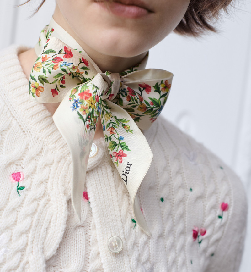 Dior Dioramour Floral Heart Mitzah Scarf outlook