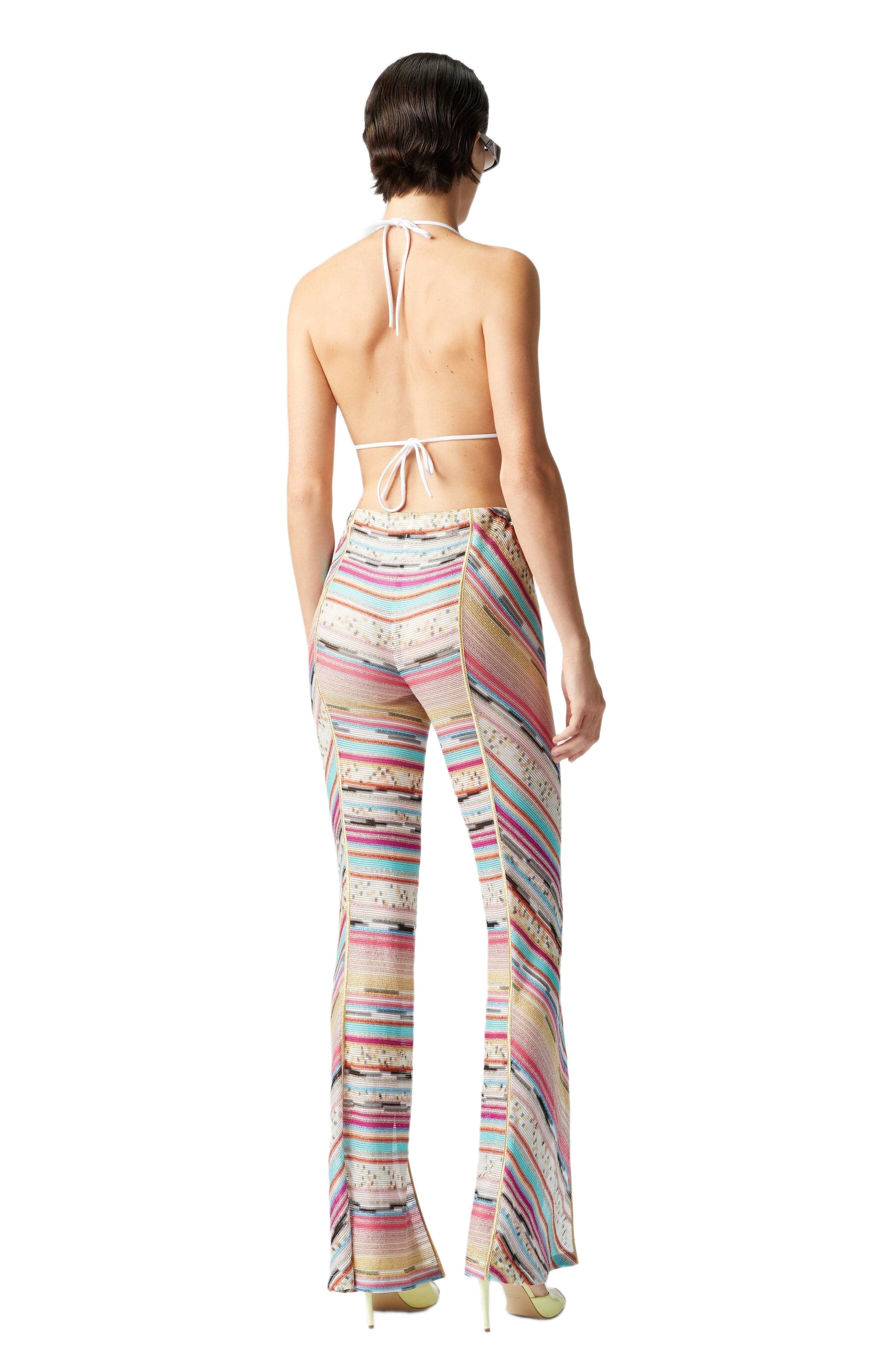 Missoni Lamé Slub Viscose Trousers With Slits At The Bottom in Multicoloured at Nordstrom - 3