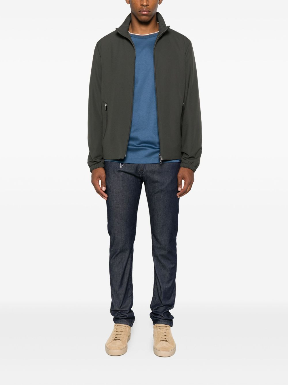 zip-front pocket jacket - 2