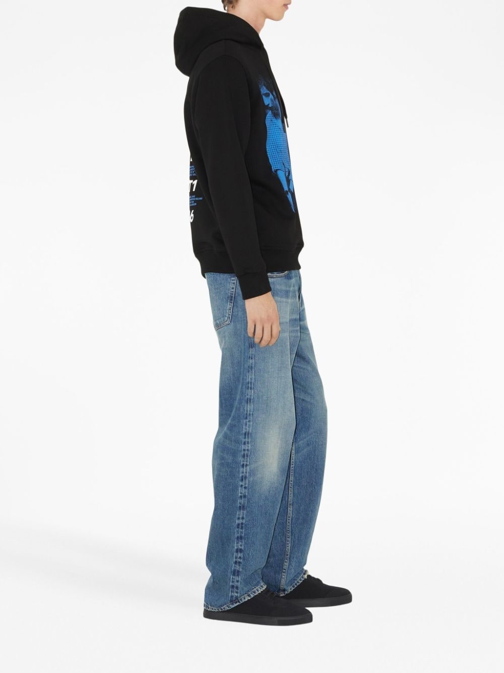 Mod-print cotton hoodie - 3
