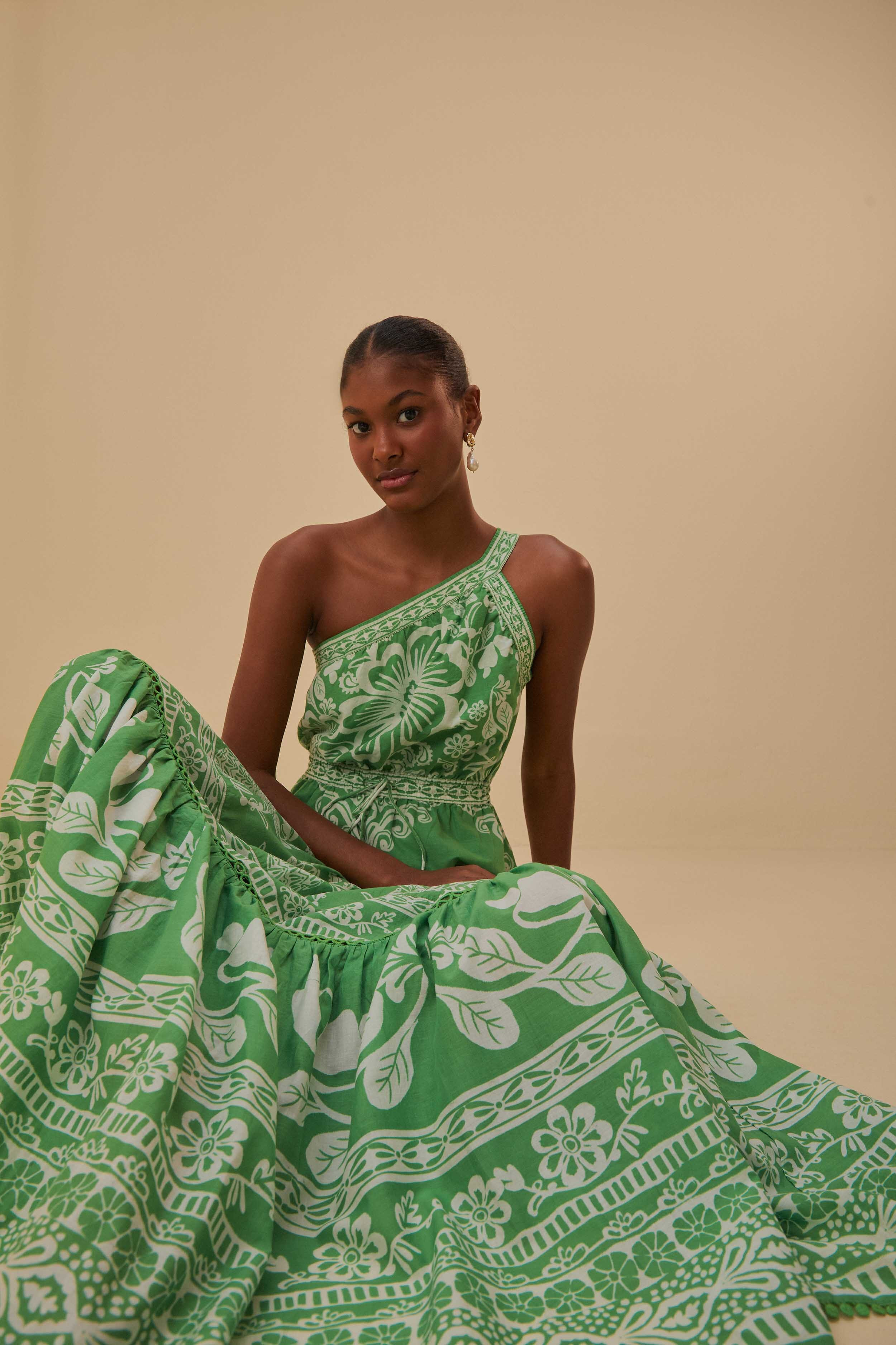 Green Sweet Garden Maxi Dress - 3
