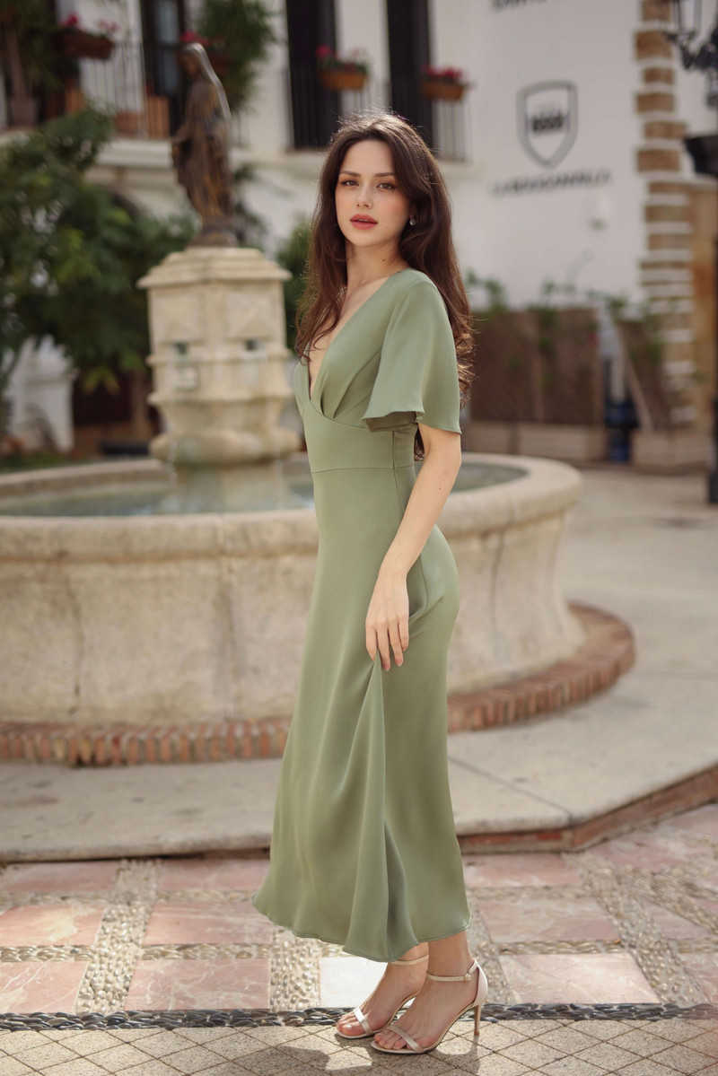 Coralie Silk Dress Open back 9