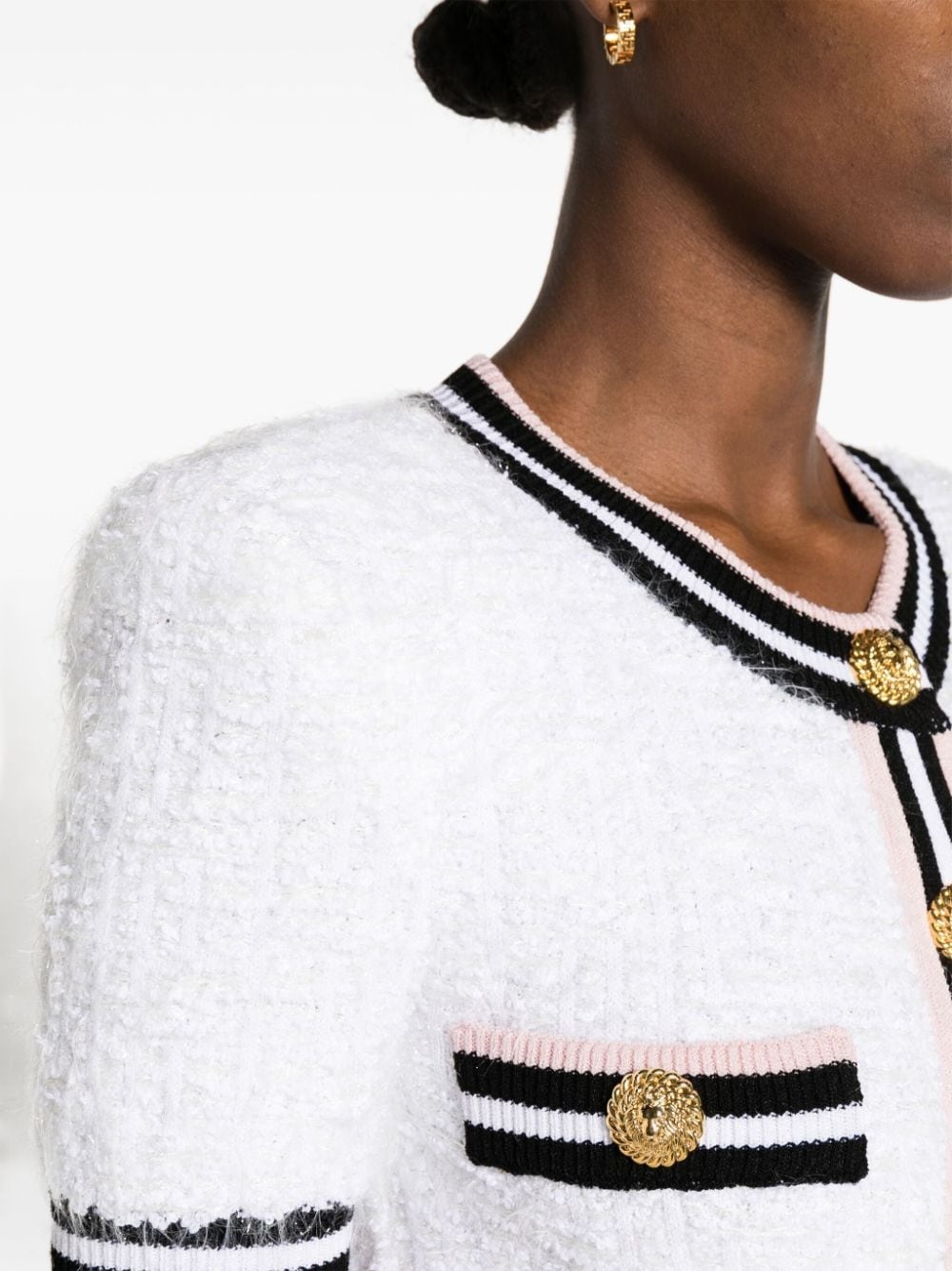 maze-monogram bouclÃ© cardigan - 5