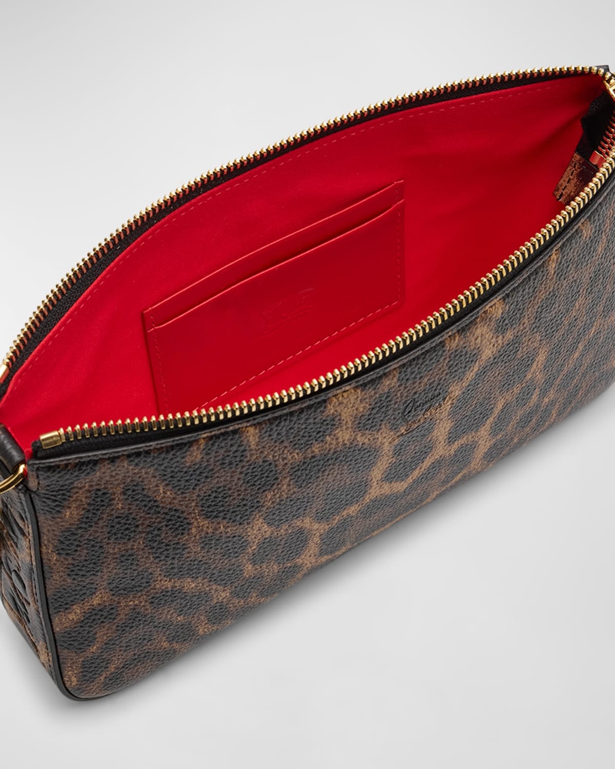 Loubila Leopard-Print Leather Pouch Bag - 3