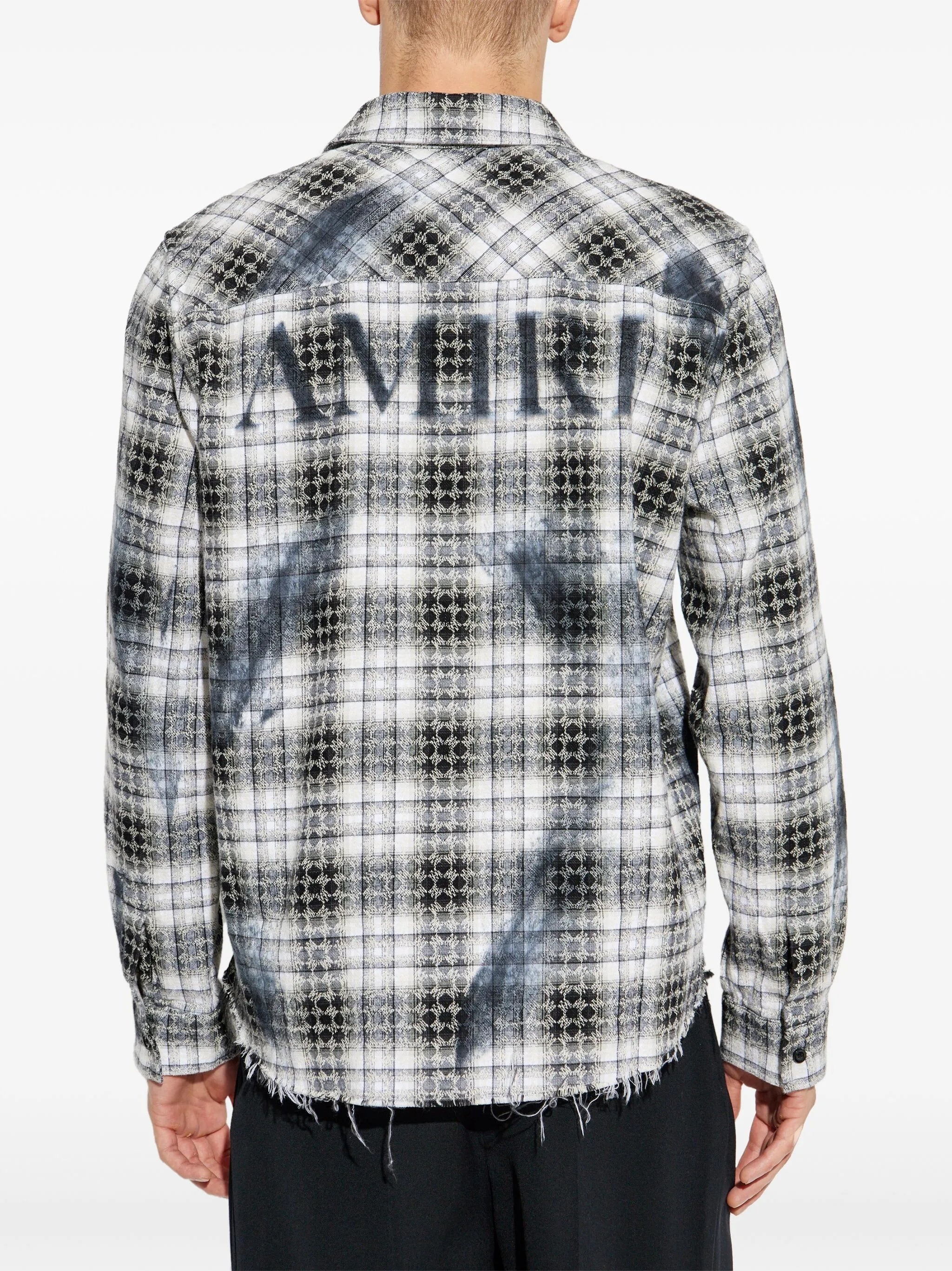 Amiri Frayed Checked Shirt - 3