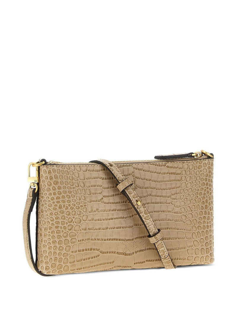 PINKO crocodile-print Love Birds cross body bag outlook