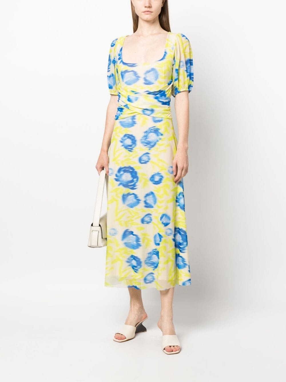 floral-print midi dress - 2