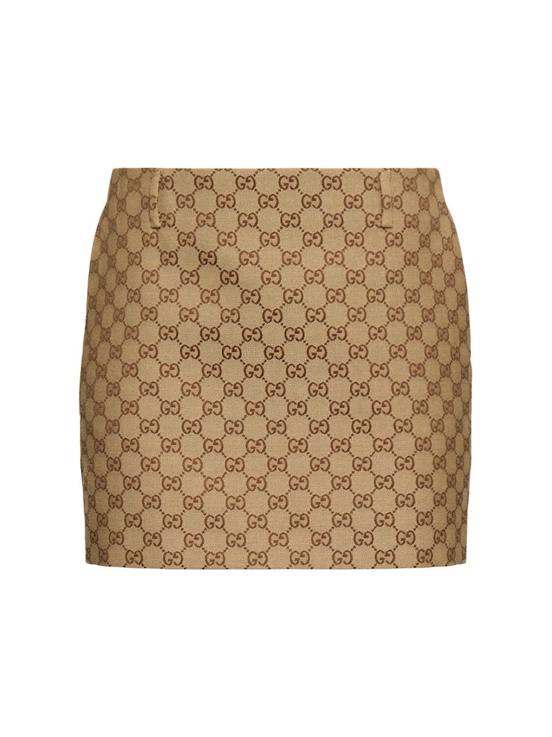 GG canvas mini skirt - 1