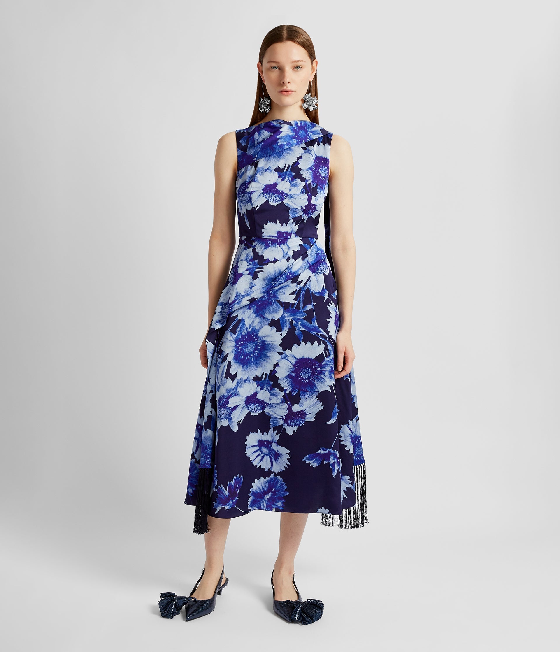 DRAPED MIDI COCKTAIL DRESS - 4