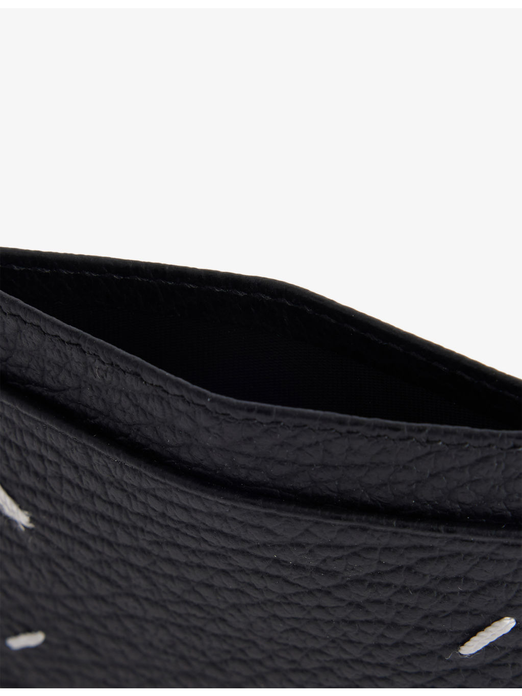 Four-Stitch Slim Leather Card Holder - 4