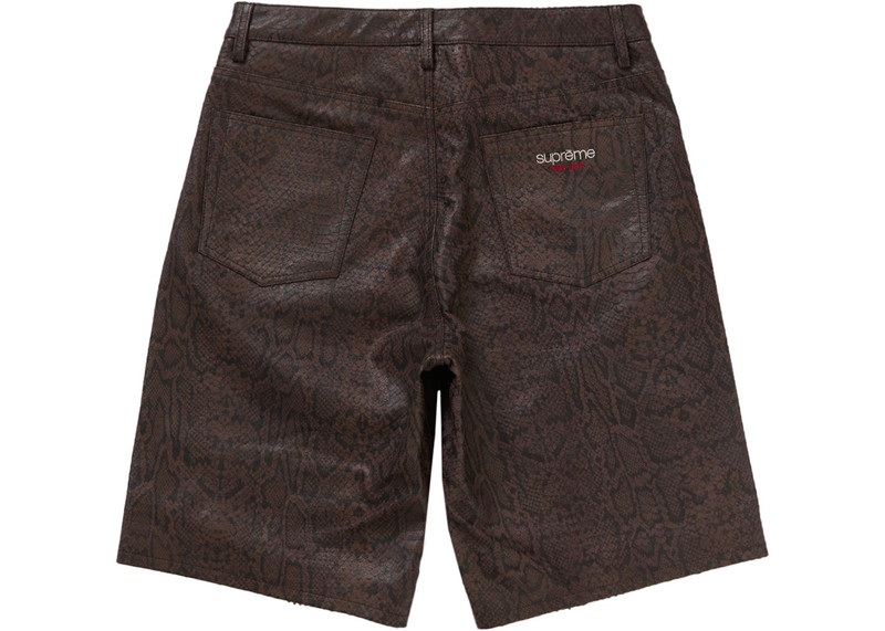 Supreme Supreme Baggy Leather Short (SS25) Brown outlook