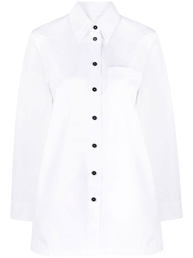 long-sleeved patch pocket shirt 1