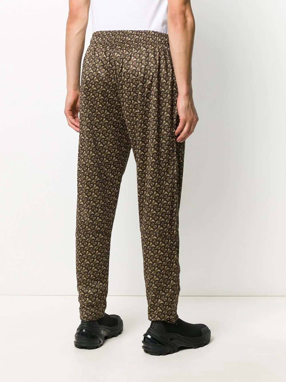 Monogram logo patch track pants - 4