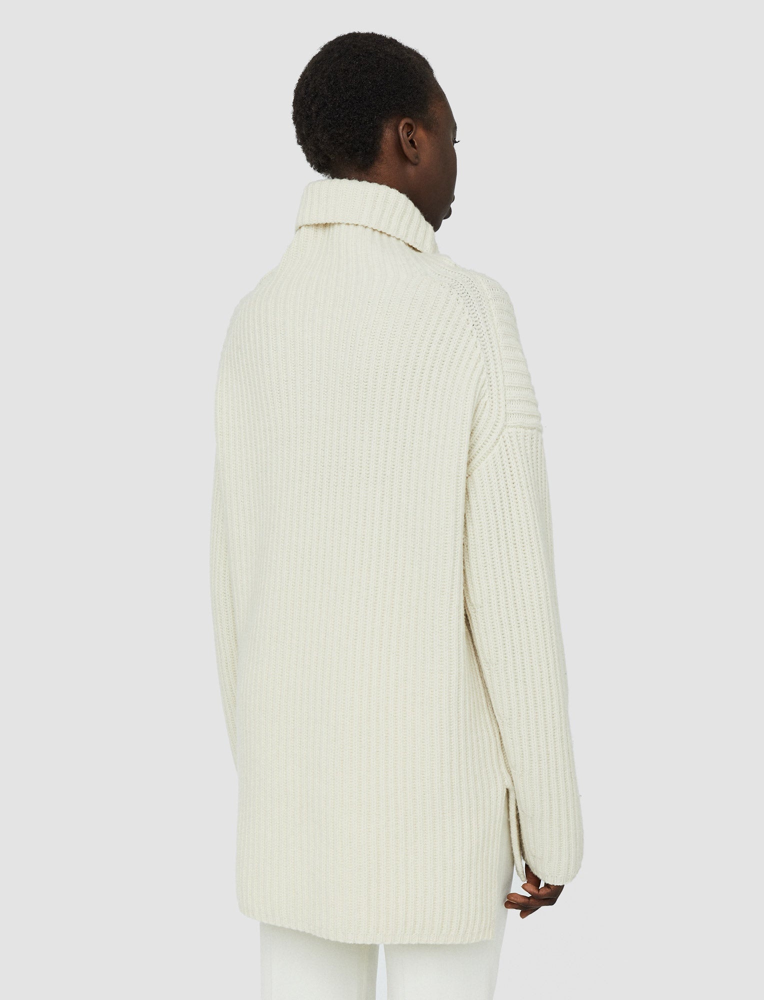 Cardigan Stitch High Neck Jumper - 3