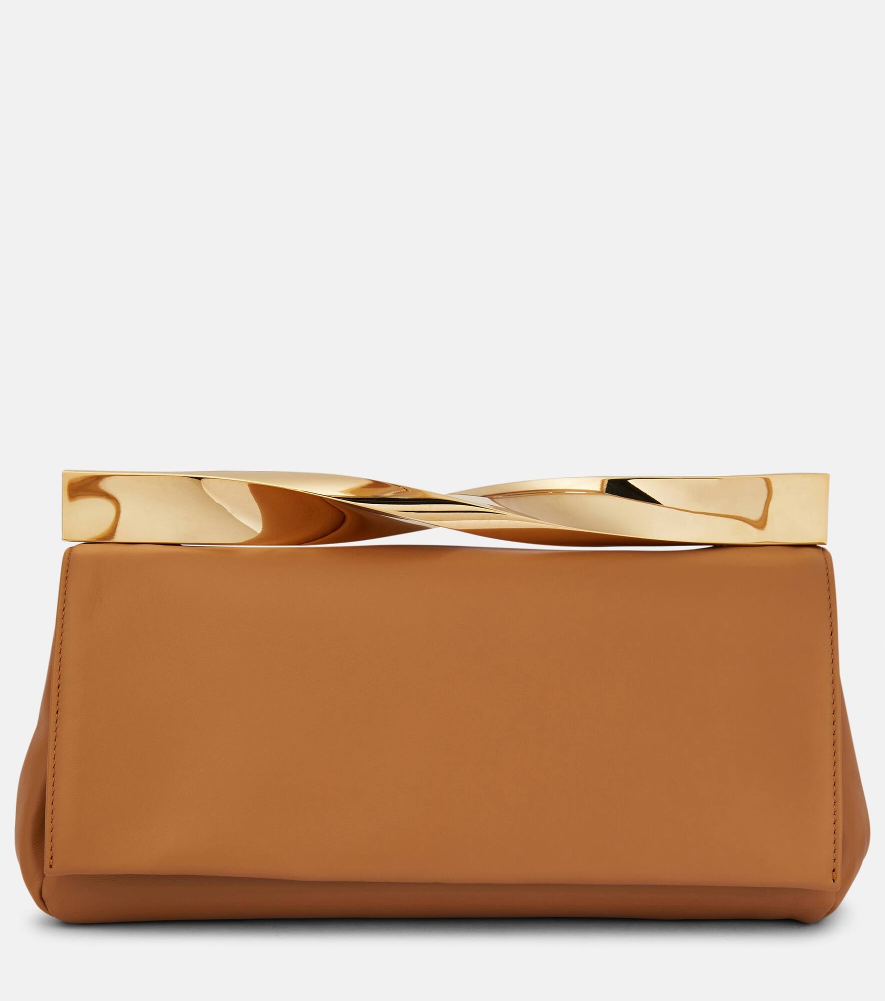 Twist leather clutch - 1