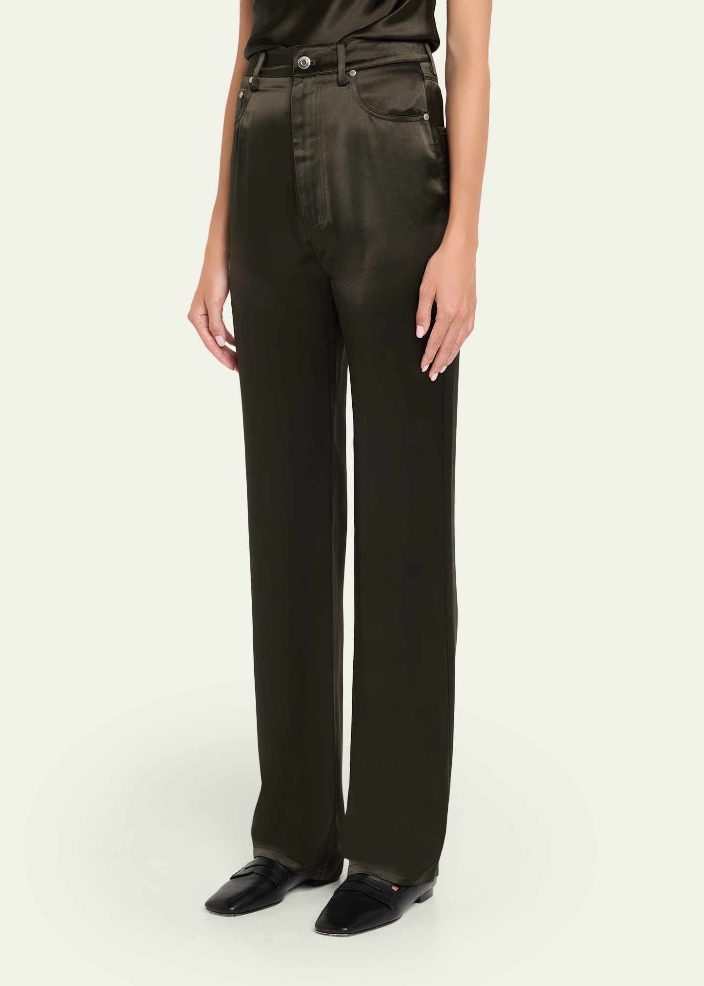 Tita Straight-Leg Satin Pants - 4