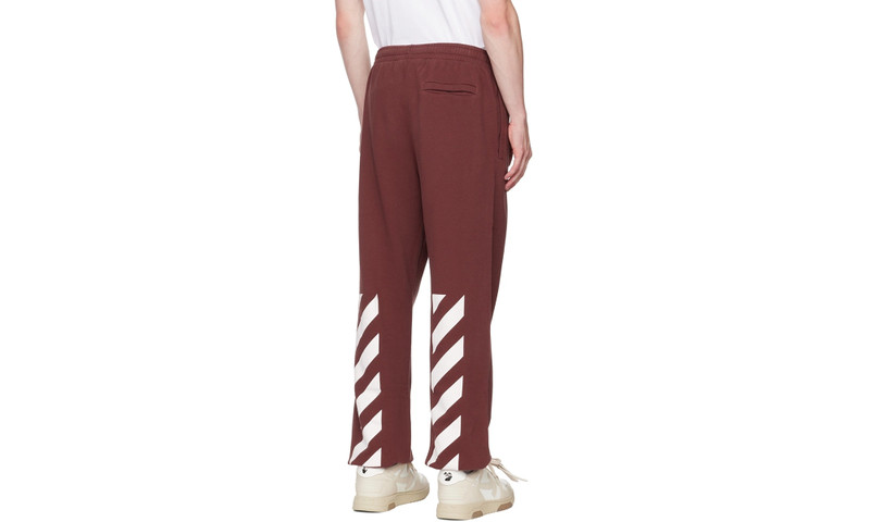 Off-White Caravag Diag Slim Sweatpant "Red" outlook