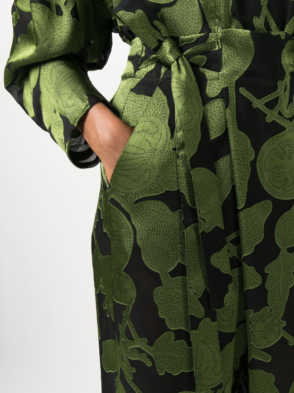 graphic-print wrap trousers - 5