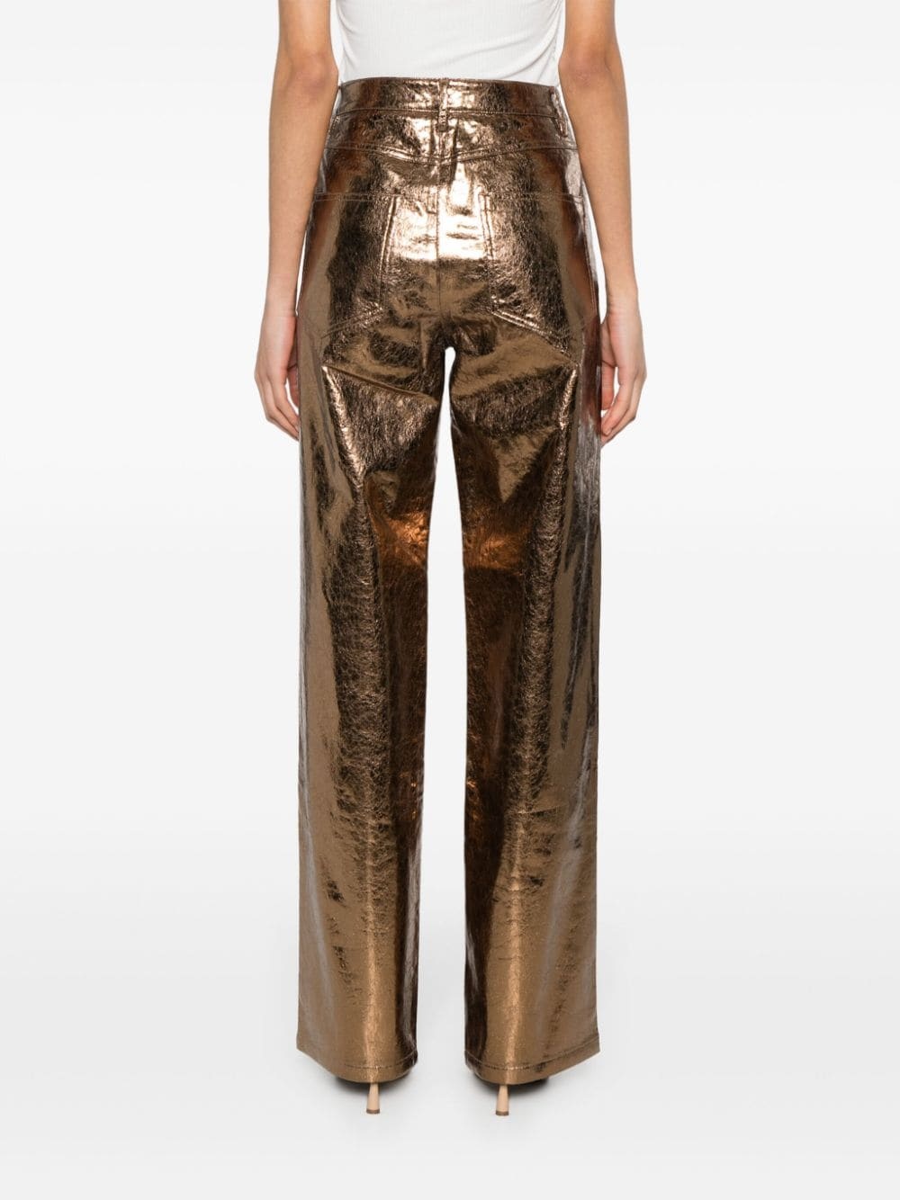 high-waist straight-leg trousers - 4