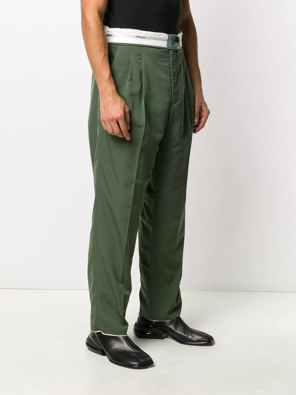 folded loose trousers - 3