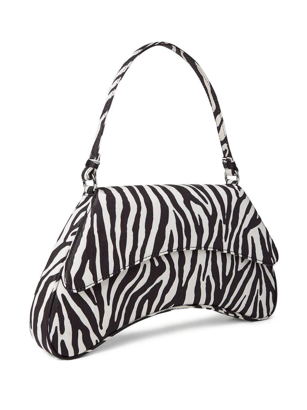 zebra-print top-handle shoulder bag - 2