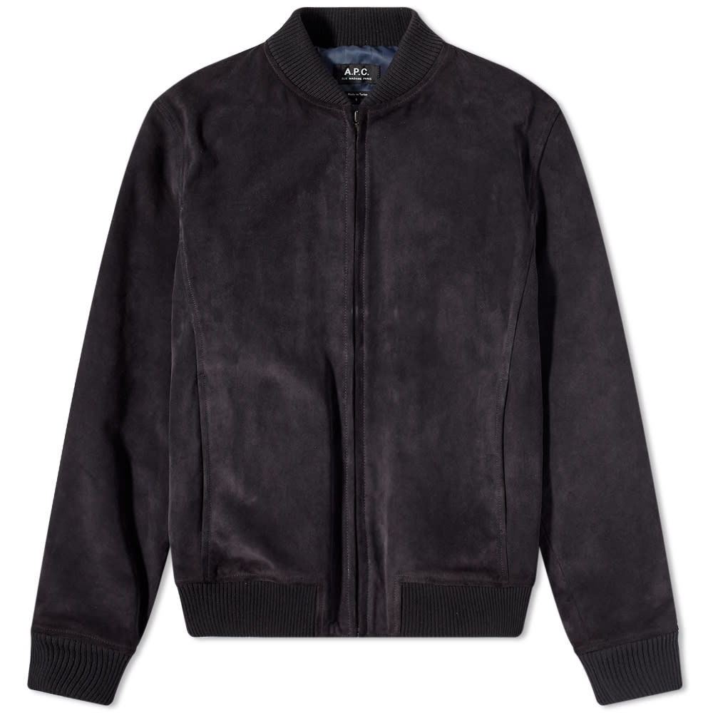 A.P.C. Suede Bomber Jacket - 1