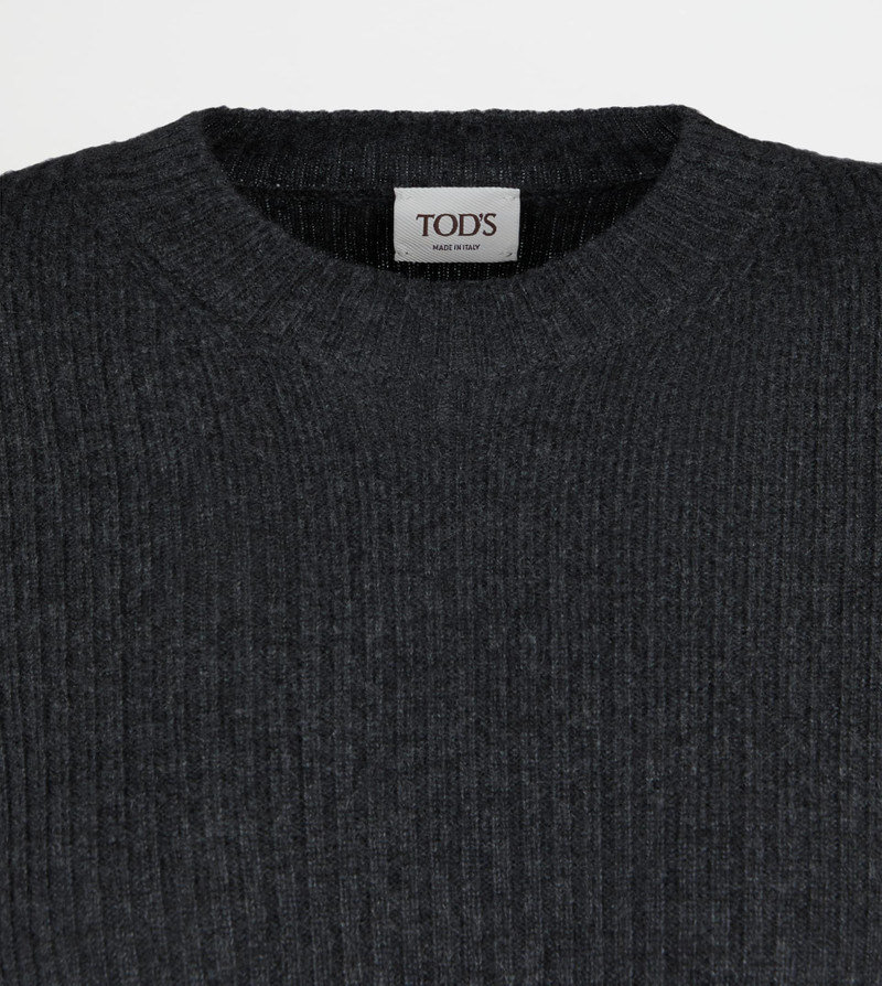 PULLOVER IN CASHMERE - GREY 6