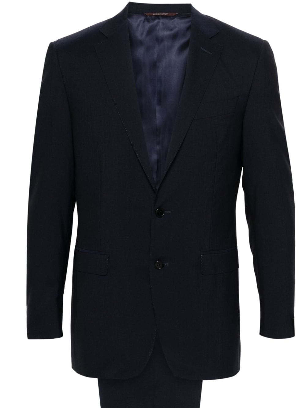 single-breasted wool suit - 1