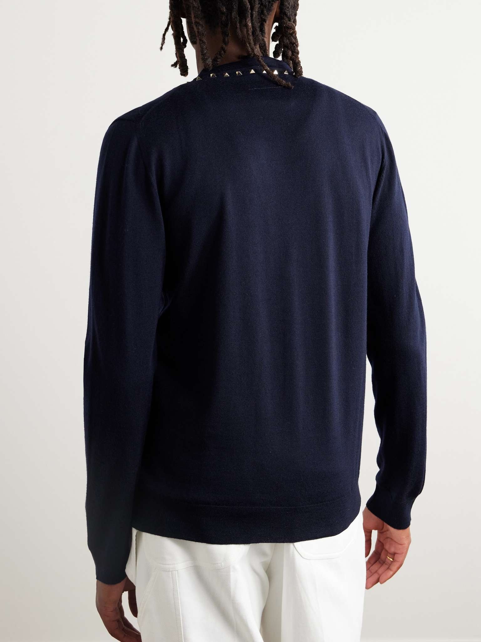 Rockstud Embellished Wool Cardigan - 4