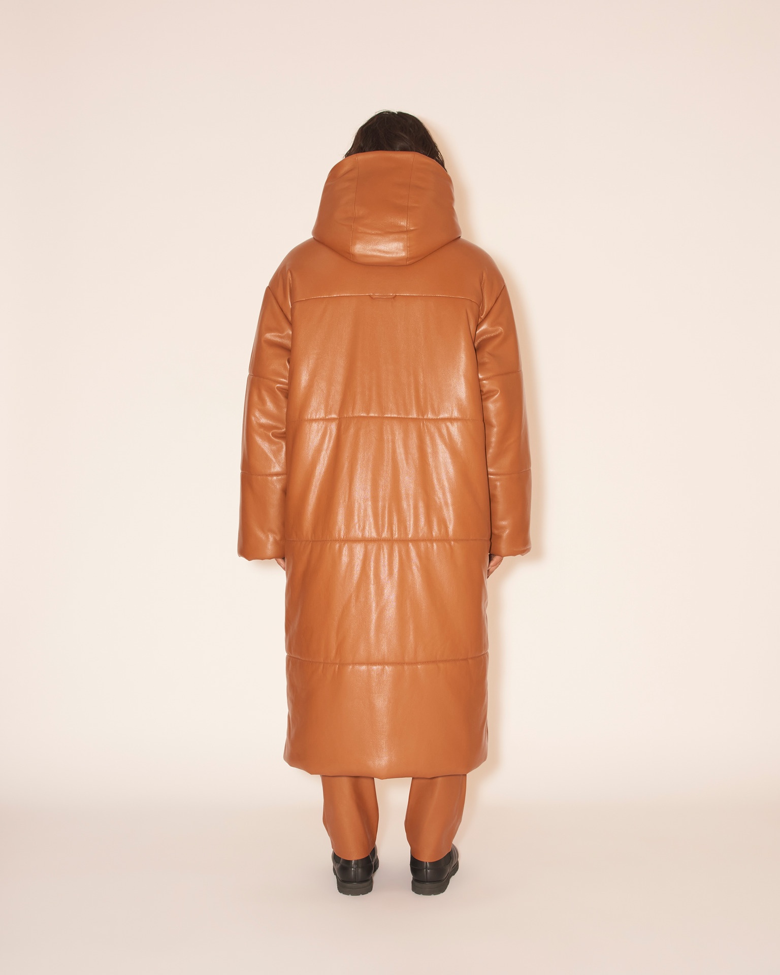 RADI - OKOBOR™ alt-leather padded coat - Tobacco - 8