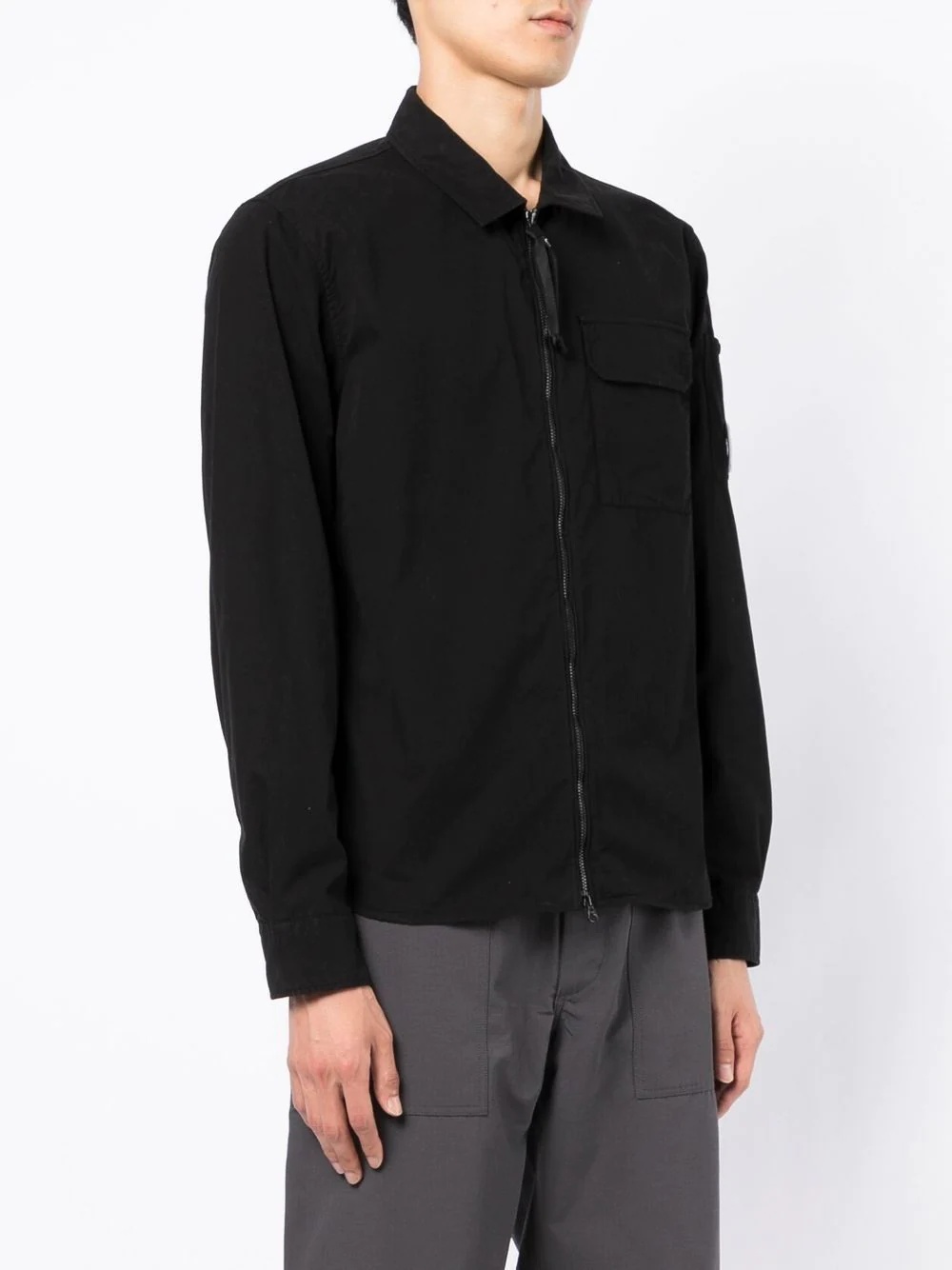 zip-fastening shirt - 3