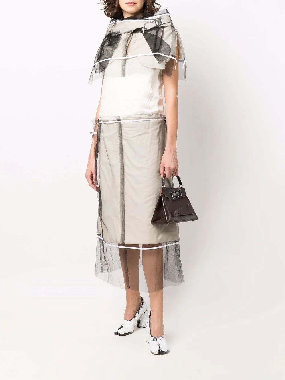 patchwork layered dress - 2