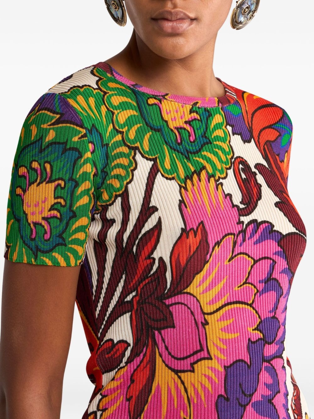 floral-print t-shirt - 5