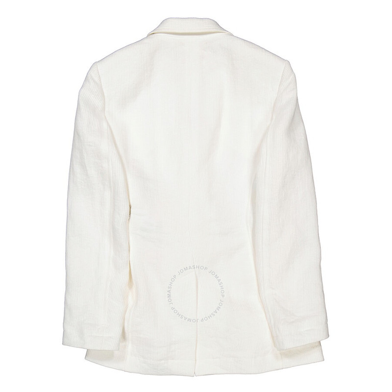 Chloe Ladies Iconic Milk Tie-Closure Tailored Linen Jacket 2