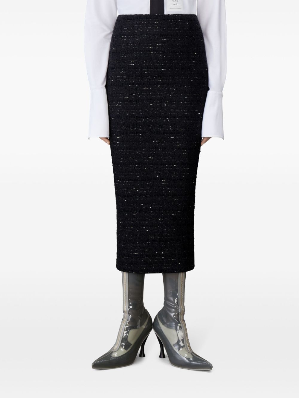 tweed pencil skirt - 3
